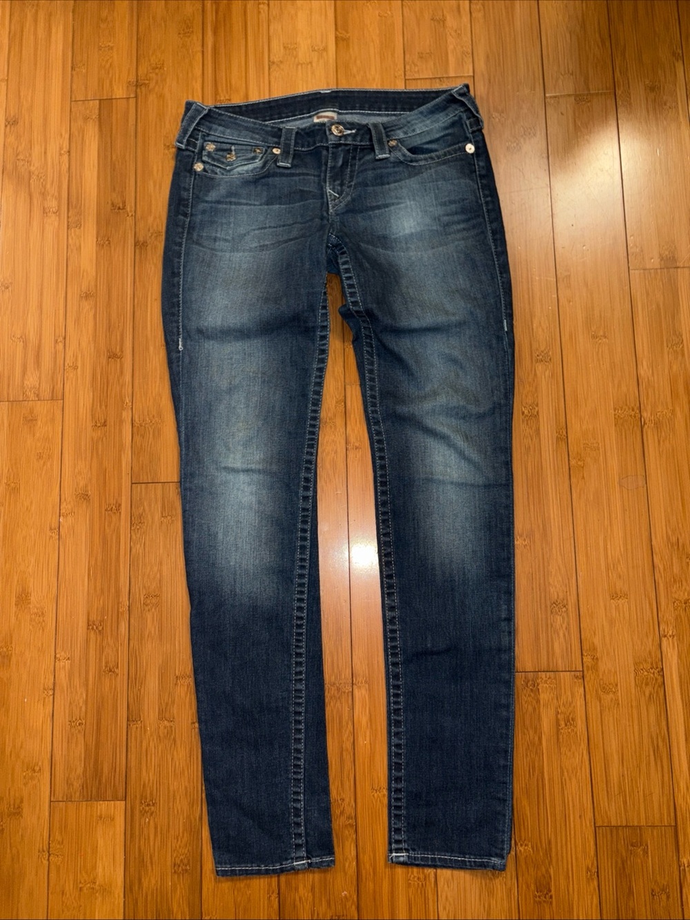 True Religion Women's Dark Indigo Skinny Jeans